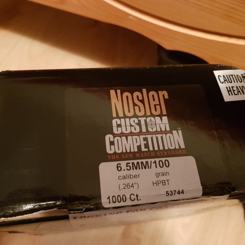 nosler custom competition kuler 6,5mm 100 grain