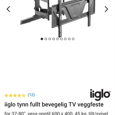 Ubrukt iiglo veggfeste TV Ultra Slim Full-Motion