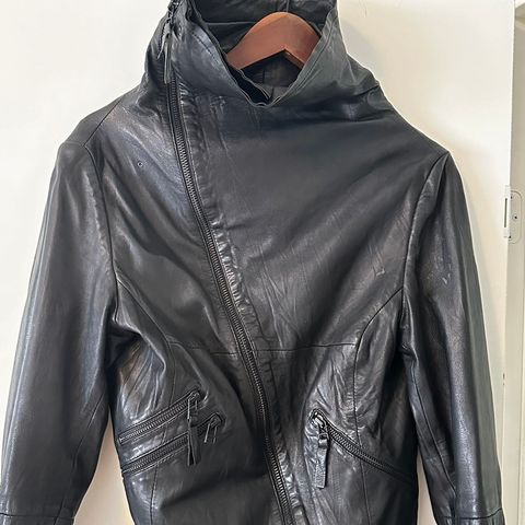 Barbara Gongini Svart Skinnjakke Black leather jacket