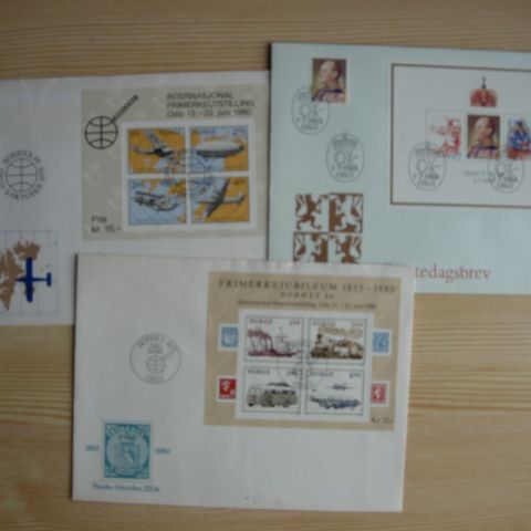 3 FDC Norge med miniark C