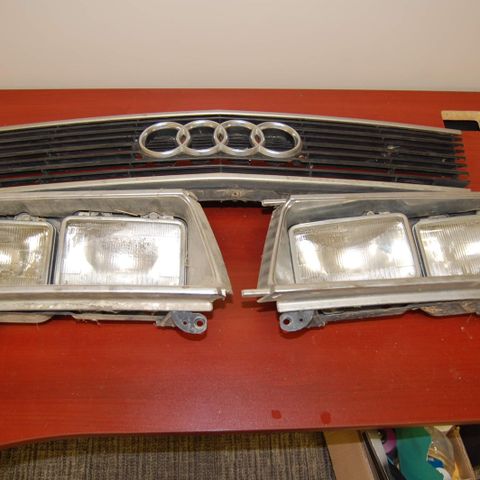 Audi 5000/200 C3 USA frontlyssett og frontgrill