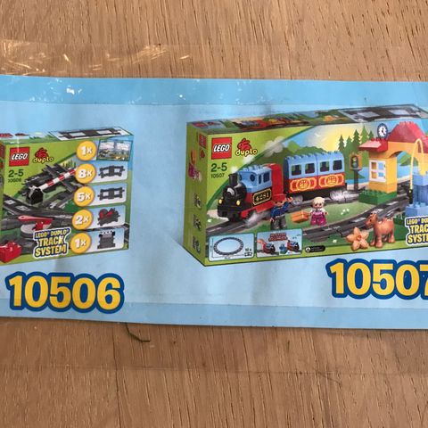 Duplo togbane med ekstra skinner, 10506 + 10507