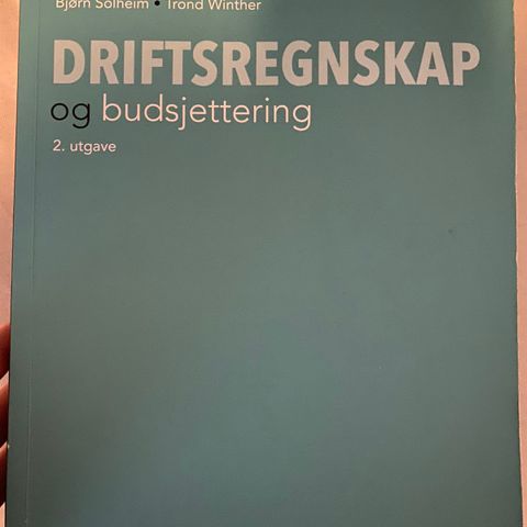 Driftsregnskap og budsjettering