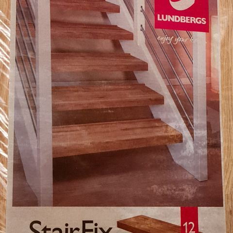 Fornye trappa? 1/2 pris på nye Lundbergs StairFix trinn med neser i massiv eik