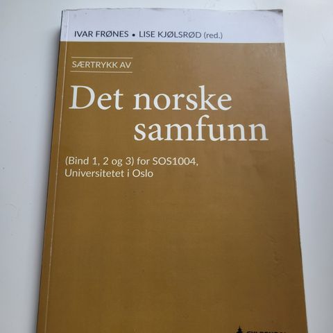 Det norske samfunn (bind 1, 2 og 3) SOS1004