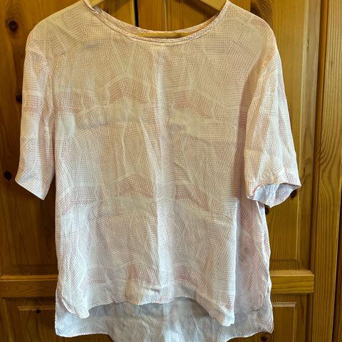 bluse viscose og silke str 44