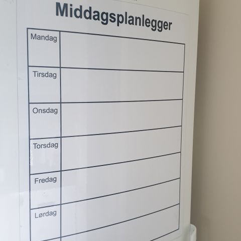 Middagsplanlegger B:50 cm, H:62 cm magnet