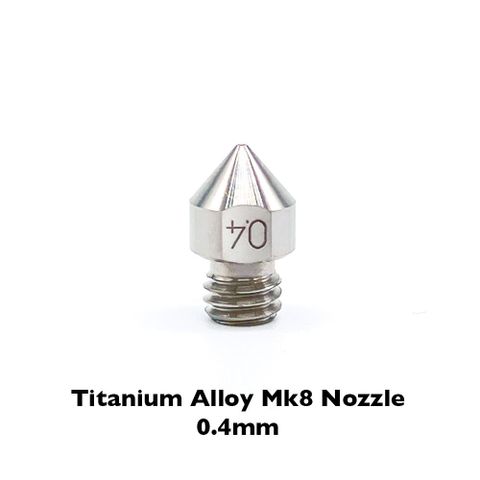 MK8 Dyse 0,4mm TC4 Titanium alloy