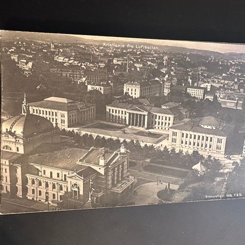 Kristiania sett fra Luftballong  1906, ubrukte  (2765 AQ)