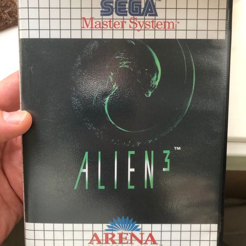 Alien 3 til Sega Master System med eske men mangler bruksanvisning