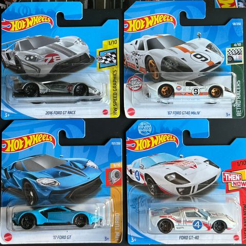 4 stk Ford GT Hot Wheels