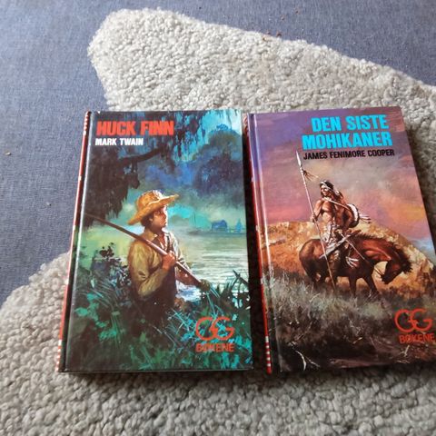 2 bøker fra GG (  Huck Finn & den siste mohikaner)