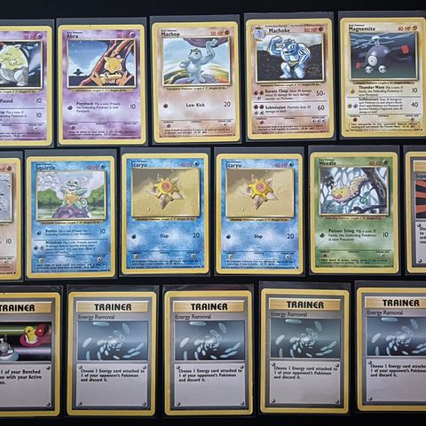 16 stk. pokemonkort fra Base Set