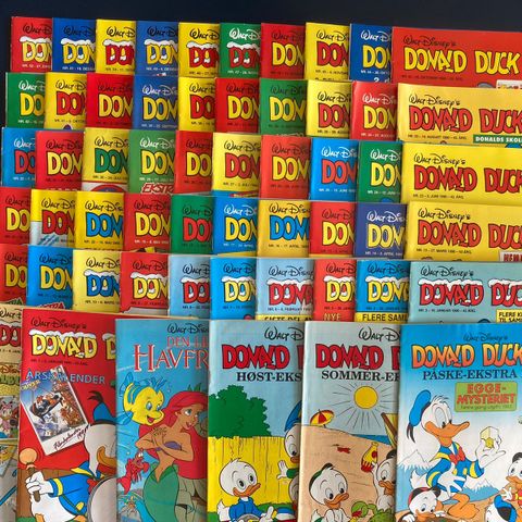 Donald Duck fra 1990 (komplett årgang med 4 ekstranummer, julekalender m.m.)