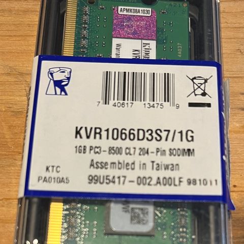 Kingston KVR1066D3S7/1G DDR3 RAM