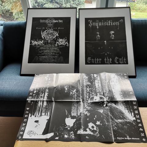 Black metal poster. Inquisition, Archgoat, Satanic Warmaster