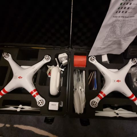 DJI phantom 2 drone 2 stk including flightcases + mye extra