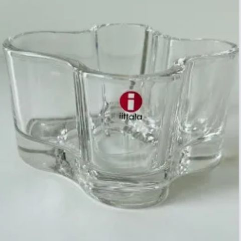 Iittala lysholder, Alvar (farge clear)