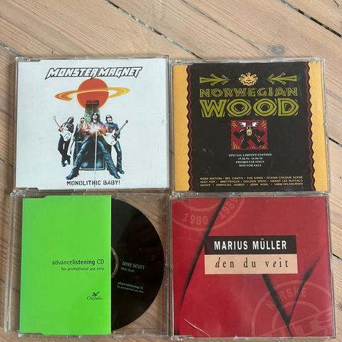 4 promo CD-er, Monster Magnet, Marius Müllee etc