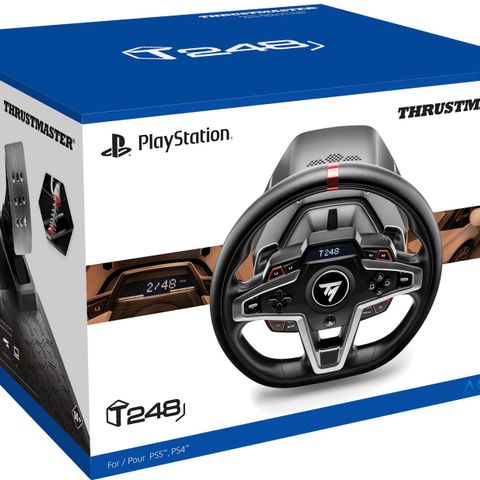 Thrustmaster t248 med pedaler selges