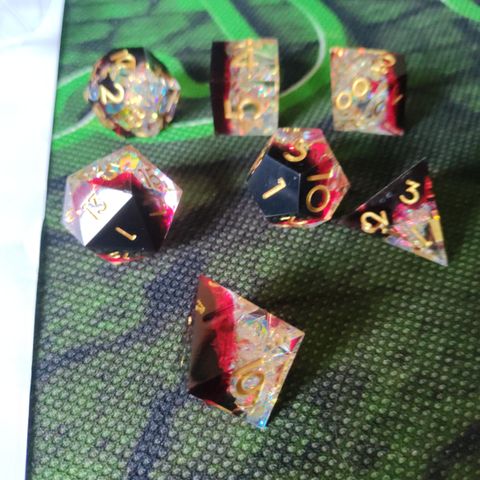 Blodig resin dice B-stock