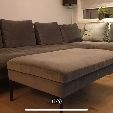 Hjørnesofa i velur