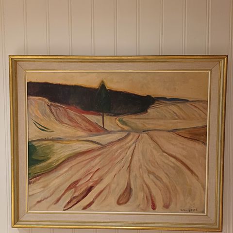 Edvard Munch, "Warnemünde". Fremstilt i lystrykk i 1954.