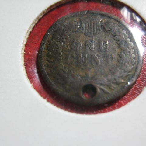 1 Cent USA 1882 med borehull