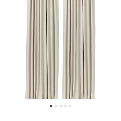 VILBORG lysdempende gardiner (2 lengder, beige)