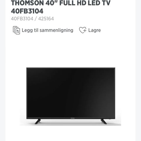 Thomson 40 tommer LED-TV