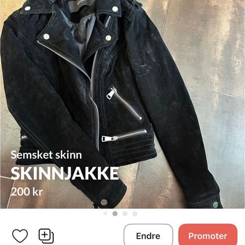 Skinn jakke