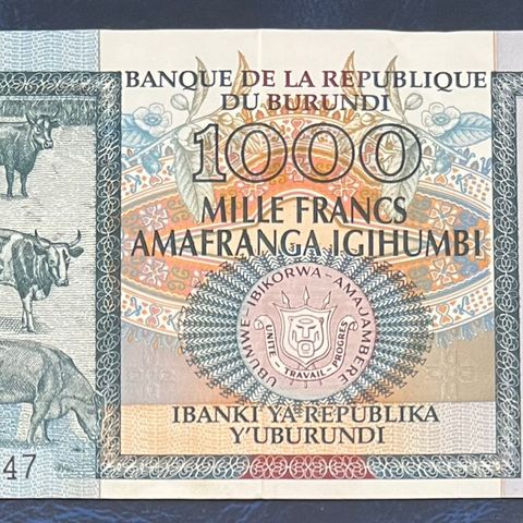 BURUNDI. 1000. FRANC.  2006.  P/39d.  Kv. 1+/01