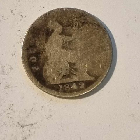 Four pence 1842 England, sølvmynt