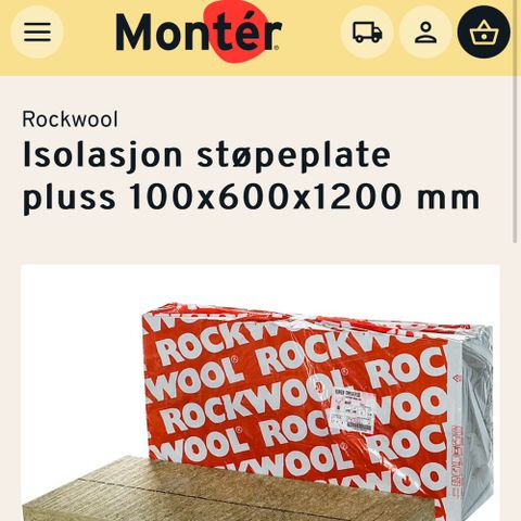 Rockwool støpeplate pluss