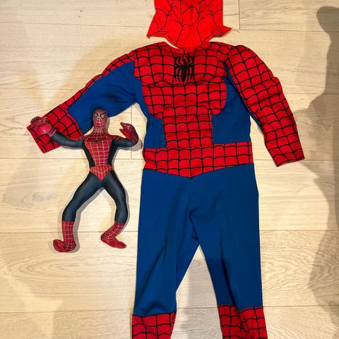 Spiderman kostyme str.2-4 år og leke