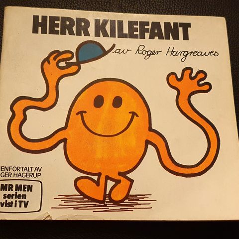 9 Stk. Mr. Men "Pixi" bøker fra 70-tallet. Herr Dumpidump, Herr Tulliball osv.