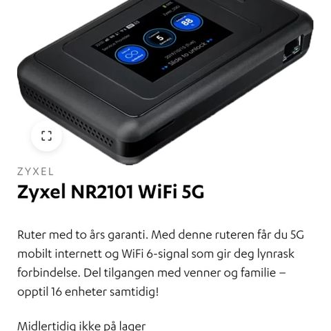 Zyxel NR2101 5G WiFi ruter