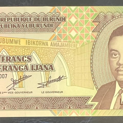 BURUNDI. 100 FRANC.  2007.  P-37.   Kv. 0/01