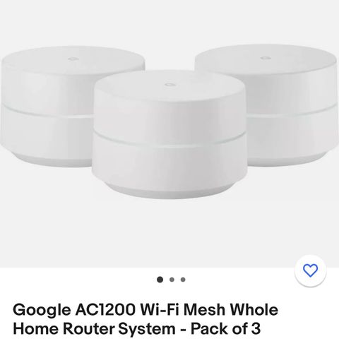 Google AC1200 Wi-Fi Mesh Whole Home Router System - Pack of 3