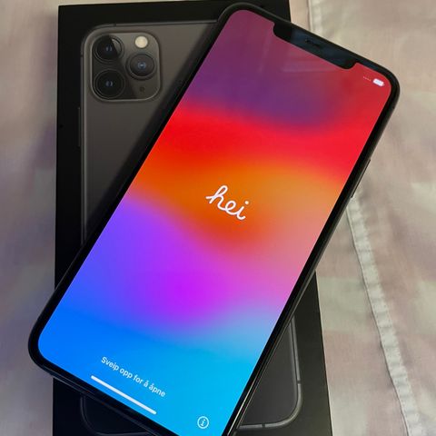 IPHONE 11 PRO MAX SPACE  GREY 256 GB  PENT BRUKT.