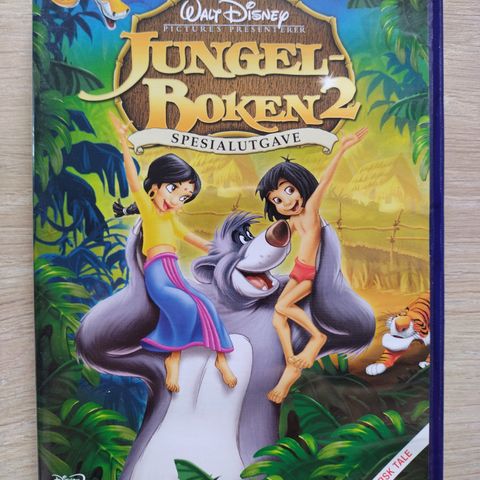 Dvd barnefilm. Jungelboken 2. Walt Disney klassikere. Norsk tale og tekst.