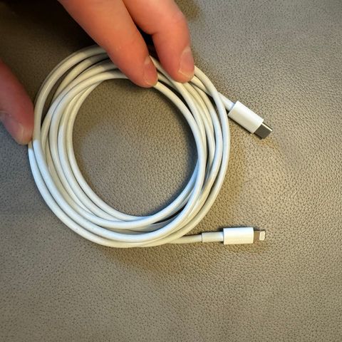 iPhone Lightning til usb c ladekabel 2m