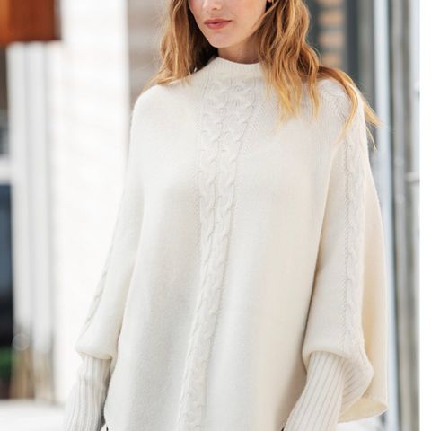 Ane Mone poncho genser cable knit -ubrukt