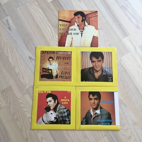 Elvis 10-tommers vinyl-skatt x 5….350,-!