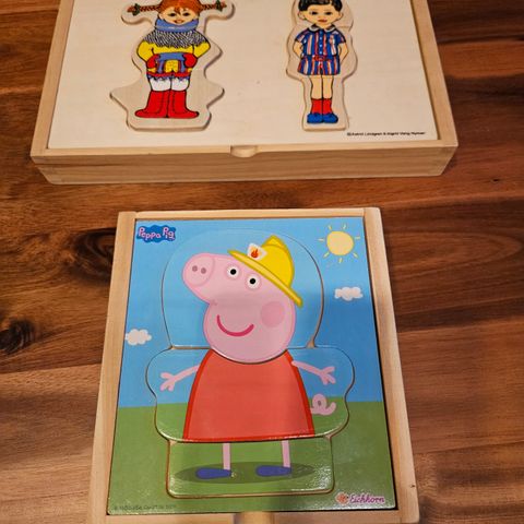 Puslespill peppa gris og pippi