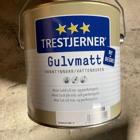 Uåpnet Trestjerner gulvmatt 3L