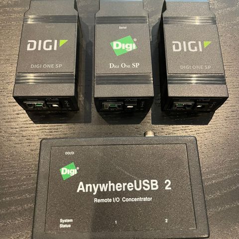 Digi Anywhere USB2 og 3stk Digi One SP