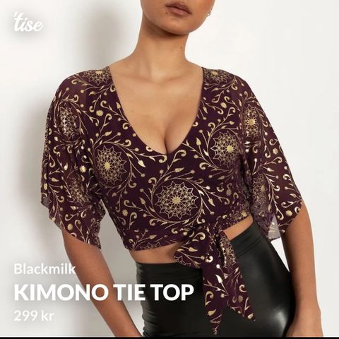 Blackmilk Hero’s Destiny Sheer Kimono Tie top.