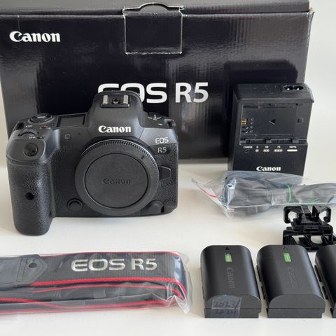 Canon R5 + 3 originale batterier.