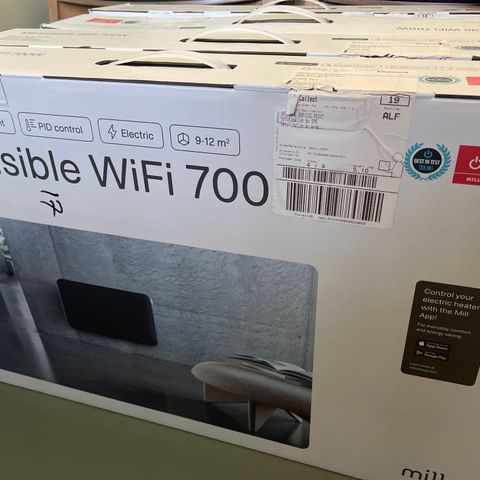 4 stk Mill Invisible WiFi 700W Sort Varmovn - Best i test